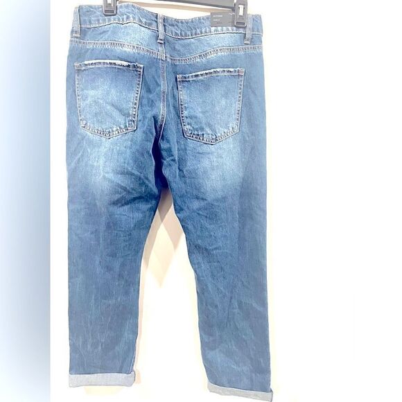 Numero Juniors Ripped Boyfriend Jeans,Torn Blue, feeling betterMedium - Picture 8 of 8